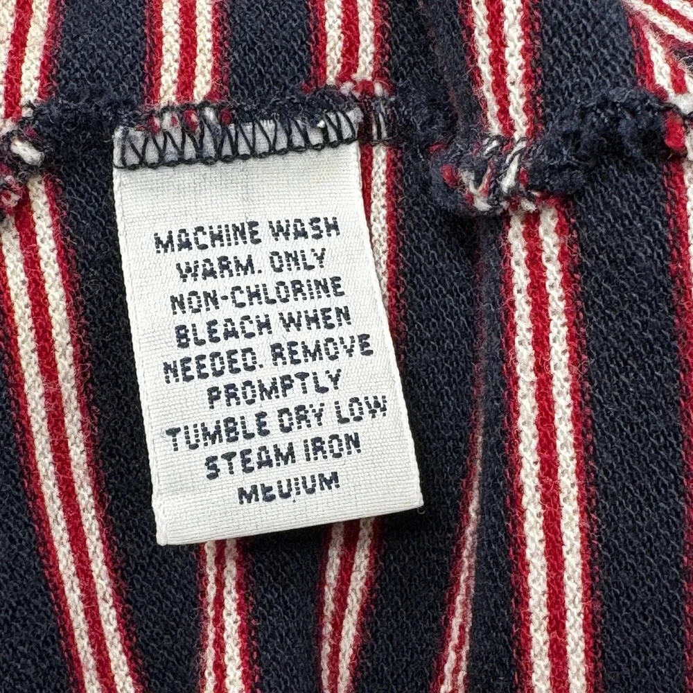 Polo Ralph Lauren Mens XL Striped Golf‎ Crest Polo Shirt Navy Blue Red Cotton